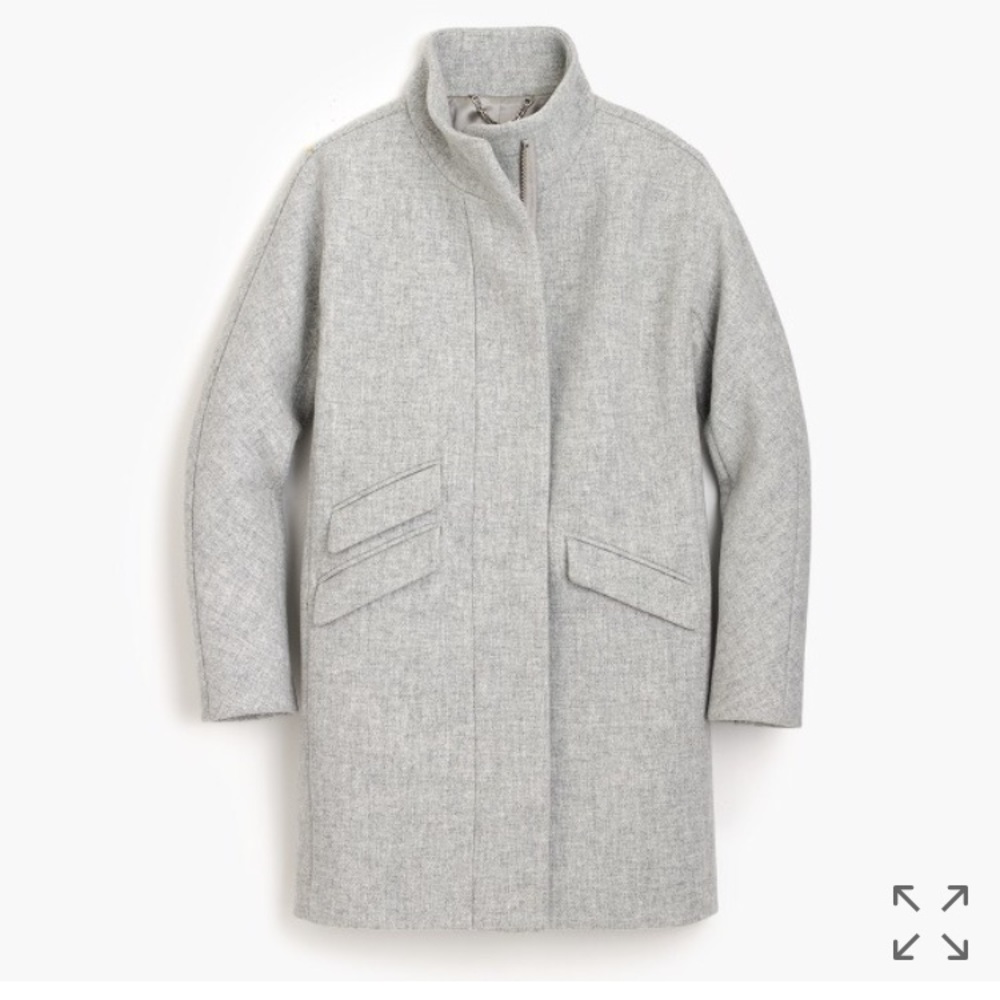 J. Crew Cocoon coat in Italian stadium-cloth wool